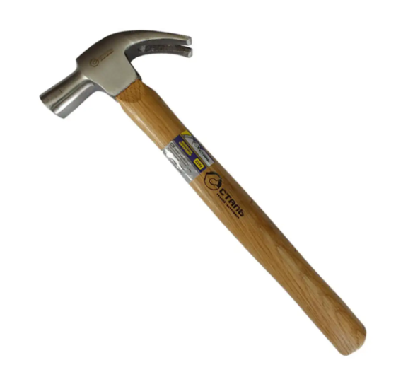 Молоток-обценьки 450 г (ручка з дерева) Сталь 44038